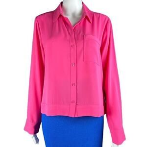 Express, Relaxed Portofino Shirt, Bright Pink, Medium (8-10)